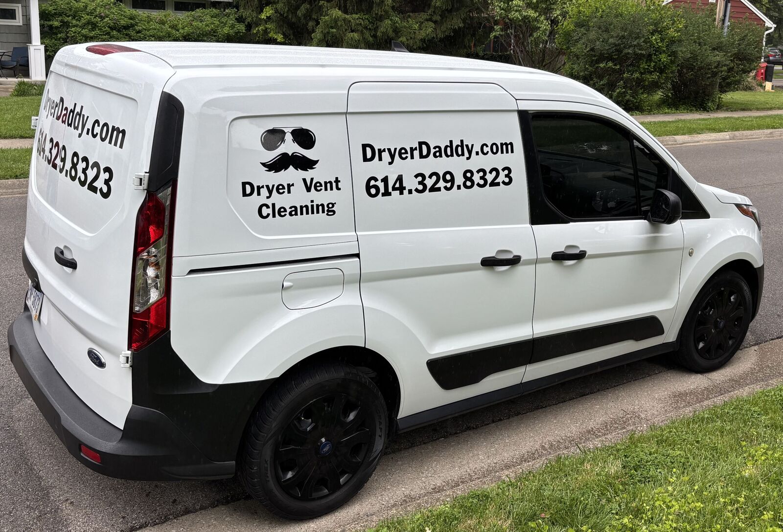 The Dryer Daddy service van parked on a Central Ohio street